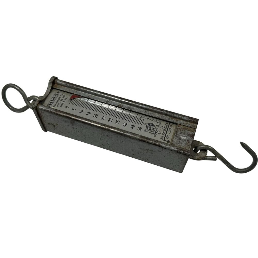 Vintage Hanson Viking Hanging Scale Model No. 895 Capacity 50# Fishing